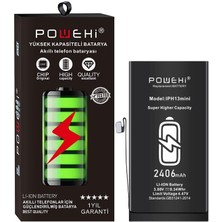 Powehi Apple iPhone 13 Mini Güçlendirilmiş Batarya Pil 2406 Mah