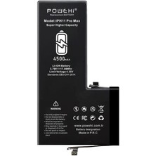 Powehi Appleıphone 11-Pro-Max  Güçlendirilmiş   Batarya Pil 4500 Mah