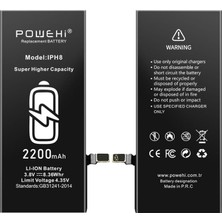 Powehi Apple Iphone 8g Güçlendirilmiş   Batarya Pil 2200 Mah