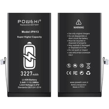 Powehi Apple  Iphone 12-Promax.  Güçlendirilmiş   Batarya Pil 4400 Mah