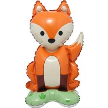 Pandoli Tilki Şekilli Orman Hayvanları 3D Süpershape Folyo Balon 1 Adet 50X42 cm