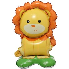 Pandoli Aslan Şekilli Orman Hayvanları 3D Süpershape Folyo Balon 1 Adet 50X42 cm