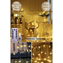 Trendpoint 100 Yıldız Ledli 10MT. Kumandalı Usbli 8 Modlu Dekoratif Şerit LED Işık Yılbaşı Süsleme