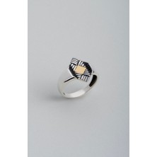 So CHIC Gölge Ruh 14 Ayar Altın Erkek Gümüş Yüzük