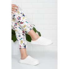 Modafrato Flora Kapalı Içi Yünlü Unisex Ev Terliği Kışlık Terlik Su Geçirmez