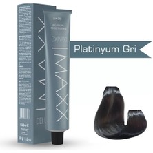 Maxx Deluxe Tüp Boya Platinyum Gri 60 ml x 4 Adet + Sıvı Oksidan 4 Adet