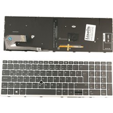 LineOn Hp 850 G5 Notebook Klavye Gri Çerçeve Işıklı Trackpoint