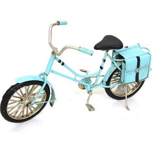 Mevafa Dekoratif Metal Bisiklet Çantalı Vintage Biblo Ofis Ev  lik