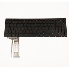 LineOn Asus ZX50,ZX50J,ZX50JX,ZX50V,ZX50VW Uyumlu Klavye Tuş Takımı Siyah - Kırmızı Baskılı