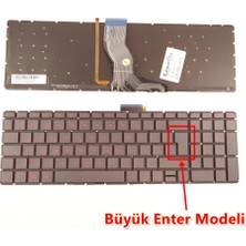 LineOn Hp Pavilion 15-Ak 15-Ab Uyumlu Klavye Işıklı (Kırmızı)(Model 2)