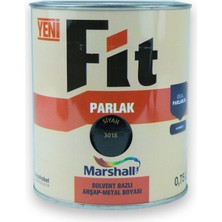 Marshall Fit Parlak Ahşap Metal Boyası Siyah 0,75 L