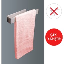 Bermega Paslanmaz Çelik Havluluk Seti - Havlu Askısı, Çift Taraflı Bantlı, Yapışkanlı -Kağıt Havluluk +Banyo Havluluğu