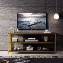 Zizuva Tasarım Gold Ev ve Ofis Tv Sehpası