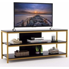 Zizuva Tasarım Gold Ev ve Ofis Tv Sehpası