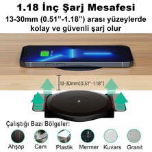 Bibus Gizli Mıknatıslı Masa Üstü Kablosuz 15 Watt Şarj Cihazı Bibus-Sarj