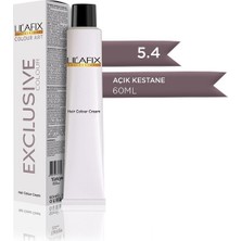 Lil'afix LİL'AFIX 5.4 Açık Kestane Exclusive Krem Tüp Saç Boyası 60ml