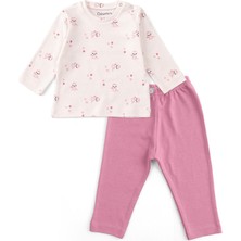 Boumini Bebek ve Çocuk Pijama Takımı Pembe Miskin