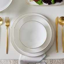 Karaca Red Carpet Collection Stream Bone Favaro 60 Parça 12 Kişilik Yemek Takımı Gold