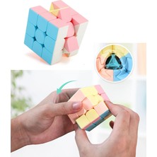 Toyaş 2 Adet Speed Cupe Rubik Küp Zeka Küpü 3x3 Pastel Renkler Hız Küpü,fidget Oyuncak Seyahat Zeka Oyunu