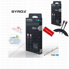 Syrox Umut Bilisim Teknolojileri Syrox C130L Pd 30W Type-C To Lightning Iphone Hasir 110 cm Hizli Şarj ve Data Kablosu