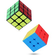 Toyaş 2 Adet Speed Cupe Rubik Küp Zeka Küpü 3x3 Hız Küpü,fidget Oyuncak Seyahat Zeka Oyunu Canlı Renkler ve Klasik