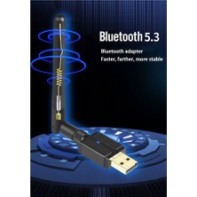 Hermoso 100M USB Bluetooth 5.3 Verici Alıcı Harici Anten Adaptörü (Yurt Dışından)