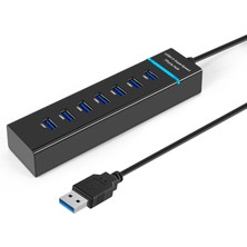 Hermoso USB Hub, 7 Bağlantı Noktalı USB 3.0 Hub LED Taşınabilir Yüksek Hızlı (Yurt Dışından)