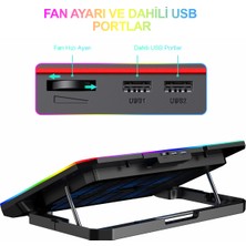 Havit Gamenote F2069 Cooling Pad Rgb Gaming Laptop Soğutucu - Ayarlanabilir 2 Büyük Fan 2000RPM