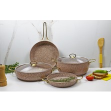 Evita Eco Gold Granit 6 Parça Tencere Set Family