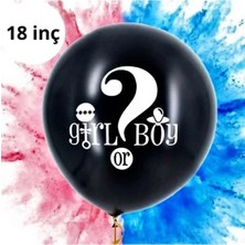 Tinky Winky Mavi Konfetili Pullu Cinsiyet Belirleme Partisi Balonu Gırl Or Boy Kız Mı Erkek Mi 18 Inç