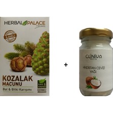 Herbal Palace Çam Kozalağı Macunu 230GR (Propolis Ilaveli) + Hindisyan Cevizi Yağı 60ML Ikili Avantajlı Set