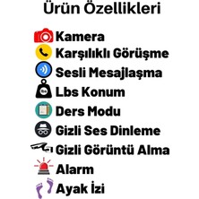 Aben Akıllı Çocuk Takip Saati Sim Kartlı Arama, Kameralı, Gizli Dinleme Özellikli Q19