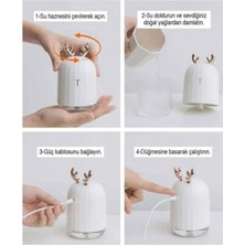 Lovely Humidifier Ortam Dezenfeksiyon ve Şık Buhar Makinesi Pembe