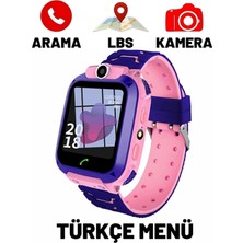 My Watch LBS Konumlu Akıllı Çocuk Takip Saati Sim Kartlı Arama, Kameralı, Gizli Dinleme Özellikli Q12 - Pembe