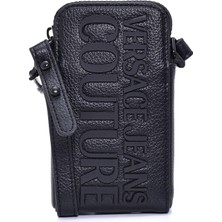 Versace Jeans Couture Dikey Kabartma Logolu Erkek Omuz Çantası