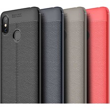 Prolysus Xiaomi Mi Max 3 Kılıf Deri Desenli En Kaliteli Silikon Kılıf