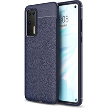 Prolysus Huawei P40 Kılıf Deri Desenli En Kaliteli Silikon Kılıf