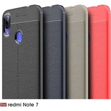 Prolysus Xiaomi Redmi Note 7 Kılıf Deri Desenli En Kaliteli Silikon Kılıf