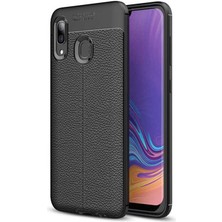 Prolysus Samsung Galaxy A30 Kılıf Deri Desenli En Kaliteli Silikon Kılıf