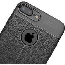 Prolysus Apple iPhone 7 Plus Kılıf Deri Desenli En Kaliteli Silikon Kılıf