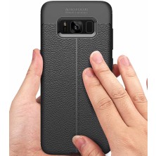 Prolysus Samsung Galaxy S8 Plus Kılıf Deri Desenli En Kaliteli Silikon Kılıf