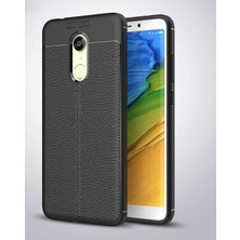 Prolysus Xiaomi Redmi 5 Plus Kılıf Deri Desenli En Kaliteli Silikon Kılıf