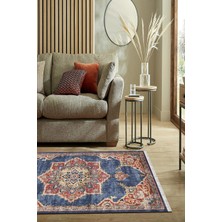 Roslyn Home Klasik Desen Dekoratif Salon Halısı Yıkanabilir Kaymaz Kadife Kumaş Süngerli Dot Taban Kilim