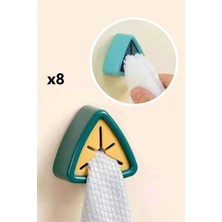 Xolo Havlu Bez Tutucu 8 Adet Banyo Mutfak Havlu Bez Askısı (Cloth Holder) XLS503