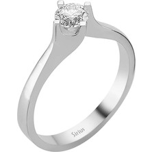 Sirius Pırlanta F Renk 0,41 Karat Pırlanta Tektaş Yüzük 0415R0064