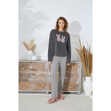 Sevim 15051 Bayan Nakışlı Pijama Takım