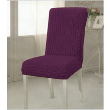 Mürdüm Bürümcük Esnek Kumaşlı Sandalye Örtüsü