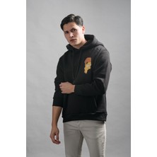 Blow Up Regular Fit Kapşonlu 3 Iplik Kalın Içi Polarlı Kangru Cepli Baskılı Erkek Sweatshirt