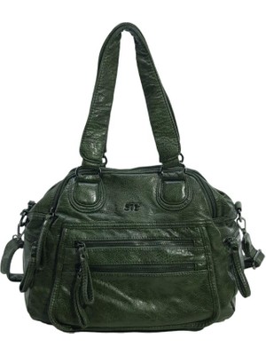 Baginn Y.s.deri Kadın Omuz Çantası Çok Cepli Çapraz Askılı Bayan Çantası