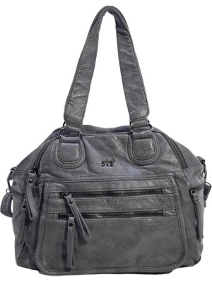 Baginn Y.s.deri Kadın Omuz Çantası Çok Cepli Çapraz Askılı Bayan Çantası